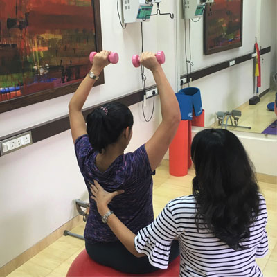 physiotherapy-trainee Shoulder Rehab with Weights under supervision of Dr. Raina Ranney